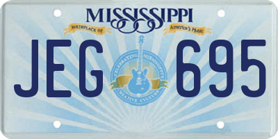 MS license plate JEG695