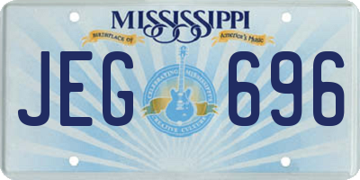 MS license plate JEG696