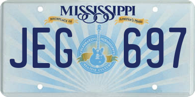 MS license plate JEG697