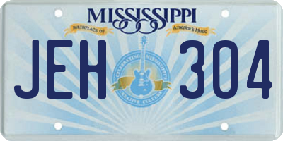 MS license plate JEH304