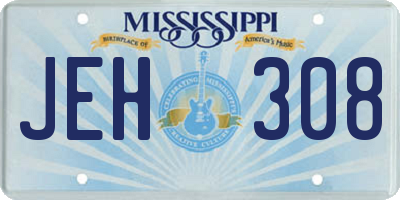 MS license plate JEH308