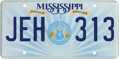 MS license plate JEH313