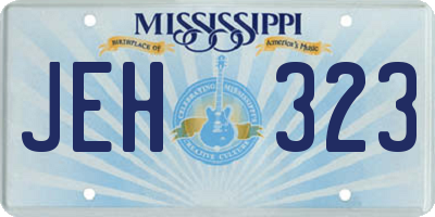 MS license plate JEH323