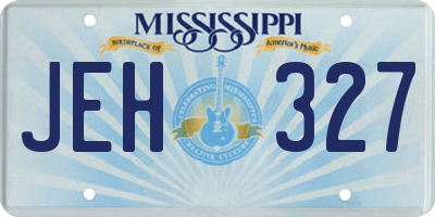 MS license plate JEH327
