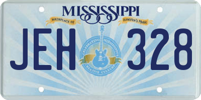 MS license plate JEH328