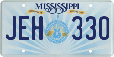 MS license plate JEH330