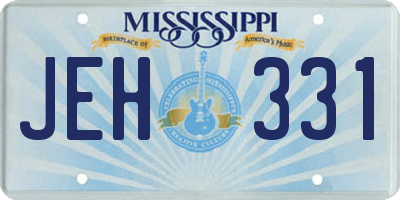 MS license plate JEH331