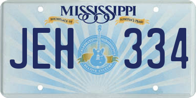 MS license plate JEH334