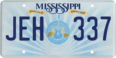MS license plate JEH337