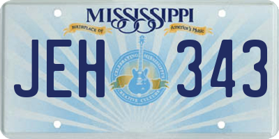 MS license plate JEH343