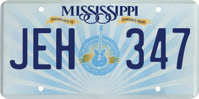 MS license plate JEH347