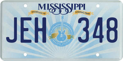 MS license plate JEH348