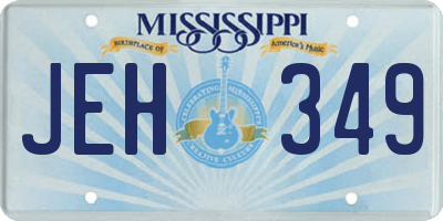 MS license plate JEH349