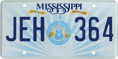 MS license plate JEH364