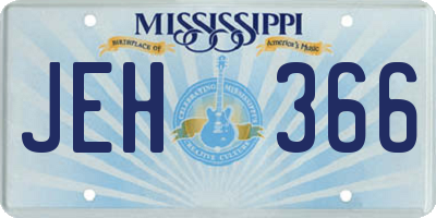 MS license plate JEH366