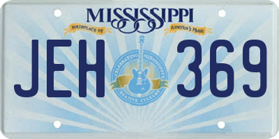 MS license plate JEH369