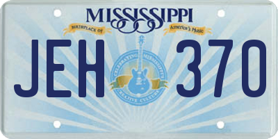 MS license plate JEH370