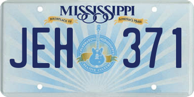 MS license plate JEH371