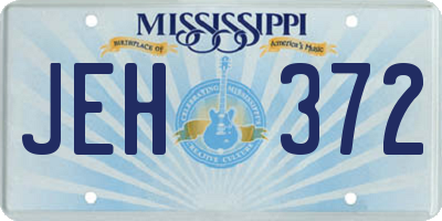 MS license plate JEH372