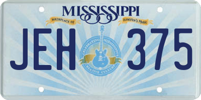 MS license plate JEH375