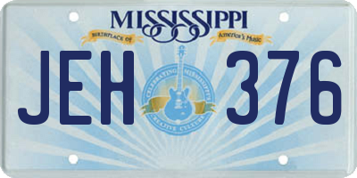 MS license plate JEH376