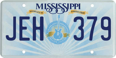 MS license plate JEH379