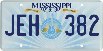 MS license plate JEH382