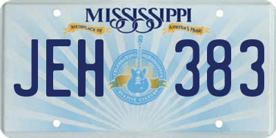 MS license plate JEH383