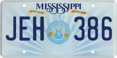 MS license plate JEH386
