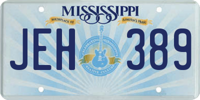 MS license plate JEH389
