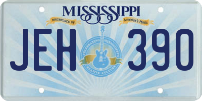 MS license plate JEH390