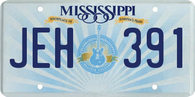 MS license plate JEH391