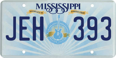 MS license plate JEH393