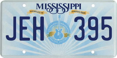 MS license plate JEH395