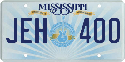MS license plate JEH400