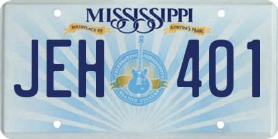 MS license plate JEH401