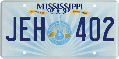 MS license plate JEH402