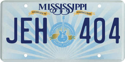 MS license plate JEH404