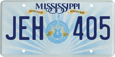 MS license plate JEH405
