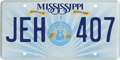 MS license plate JEH407