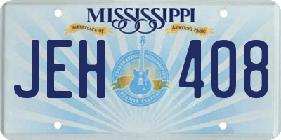 MS license plate JEH408