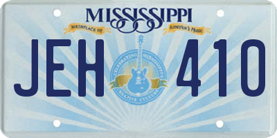 MS license plate JEH410
