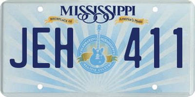 MS license plate JEH411