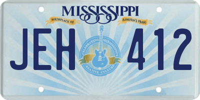 MS license plate JEH412