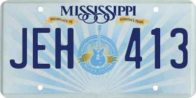 MS license plate JEH413