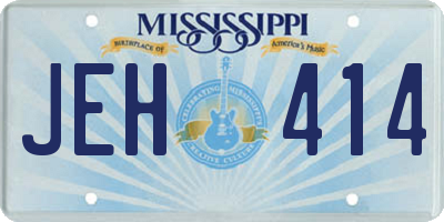 MS license plate JEH414