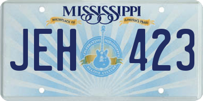 MS license plate JEH423