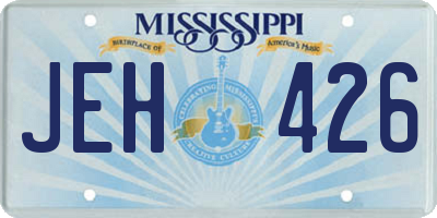 MS license plate JEH426