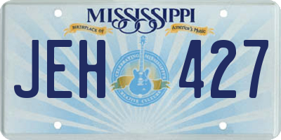 MS license plate JEH427