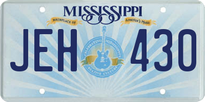 MS license plate JEH430